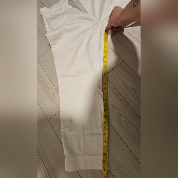 Womens white pants Pullover stretchy waist H&M plus size sz 18 - Picture 7 of 7